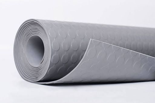 <p>An example of a roll of rubber flooring S8 in the color grey.</p>